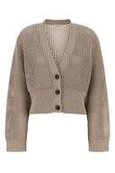 Brunello Cucinelli Cappuccino Cotton Blend Cardigan