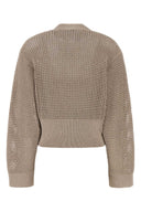 Brunello Cucinelli Cappuccino Cotton Blend Cardigan