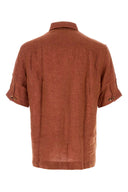 Camicia Brunello Cucinelli In Lino Mattone