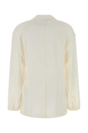 Brunello Cucinelli White Silk Blazer