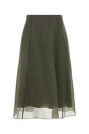 Brunello Cucinelli Sage Green Silk Skirt