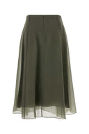 Brunello Cucinelli Sage Green Silk Skirt