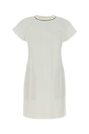 Brunello Cucinelli White Viscose Blend Dress