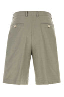 Brunello Cucinelli Dark Grey Cotton Blend Bermuda Shorts
