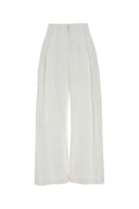 Brunello Cucinelli White Cotton Pant
