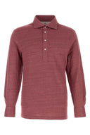Brunello Cucinelli Plum Linen Polo Shirt