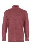 Brunello Cucinelli Plum Linen Polo Shirt