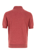 Brunello Cucinelli Fuchsia Linen Blend Polo Shirt