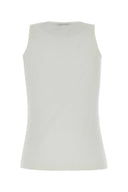 Balenciaga White Cotton Blend Tank Top