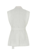 Brunello Cucinelli White Cotton Blend Vest