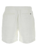 Polo Ralph Lauren White Linen Bermuda Shorts