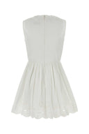 Self Portrait White Poplin Mini Dress