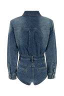 Self Portrait Embellished Denim Jumpsuit