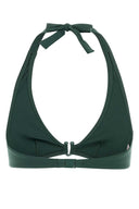 Haut de bikini Noctambule en nylon stretch vert foncé Eres