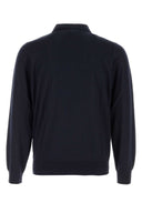 Brioni Midnight Blue Cashmere Blend Polo Shirt