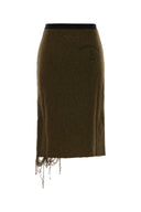 Mm6 Maison Margiela Mud Wool Blend Skirt
