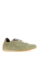 Bottega Veneta Sage Green Suede Orbit Flash Sneakers