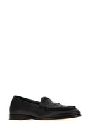 Bottega Veneta Black Leather Silenzio Loafers