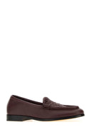 Bottega Veneta Burgundy Leather Silenzio Loafers