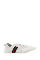 Gucci White Leather And Suede Flex Sneakers