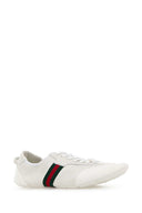 Gucci White Leather And Suede Flex Sneakers