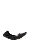 Gucci Black Leather Prima Ballerinas