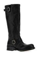 Prada schwarze Lederstiefel
