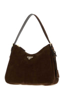 Prada Dark Brown Suede Shoulder Bag