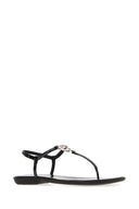 Gucci Black Leather Sandals