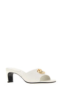 Gucci White Nappa Leather Mules