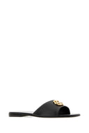 Gucci Black Nappa Leather Slippers