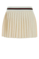 Gucci Ivory Gg Jersey Mini Skirt