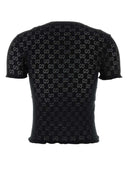 Gucci Black Gg Cotton Blend T Shirt
