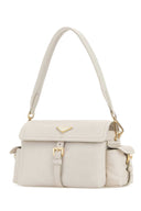 Prada Ivory Nappa Leather Prada Explore Shoulder Bag