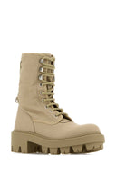 Prada Beige Canvas Boots