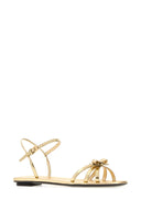 Prada Gold Leather Sandals