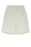 Prada White Linen Shorts