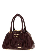 Miu Miu Burgundy Nappa Leather Arcadie Handbag