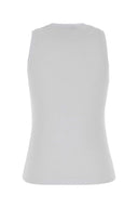 Balmain White Cotton Tank Top