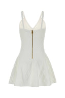 Balmain White Knit Mini Dress