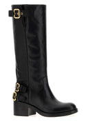 Chloe Black Leather Dakota Boots