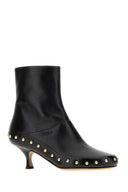 Chloe Black Leather Junie Ankle Boots