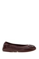 Tory Burch Grape Nappa Leather Reva Ballerinas