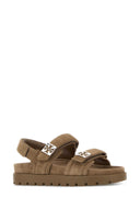 Tory Burch Cappuccino Suede Mellow Sandals