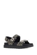 Tory Burch Embroidered Cavas Sandals