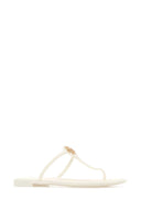 Tory Burch White Leather Mini Miller Thong Slippers