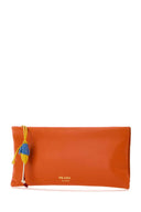 Prada Orange Nappa Leather Pouch