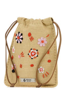 Prada Beige Canvas Phone Holder