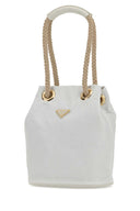 Prada White Re Nylon Prada Mariner Bucket Bag