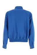 Versace Turquoise Wool Blend Bomber Jacket